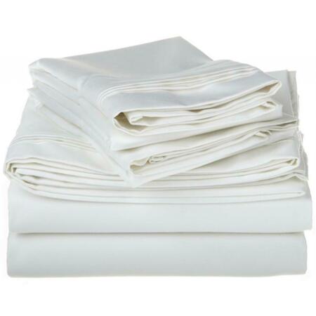 IMPRESSIONS BY LUXOR TREASURES Egyptian Cotton 1000 Thread Count Solid Sheet Set Olympic Queen-White 1000OQSH SLWH
